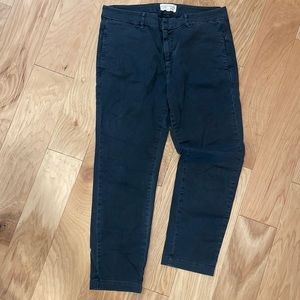 Nili Lotan washed cotton mid-rise ankle trouser